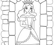 Coloriage Fen&ecirc;tre de la Reine du Ch&acirc;teau