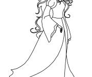 Coloriage Gueni&egrave;vre dessin&eacute;e &agrave; la main