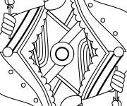 Coloriage Illustration au trait reine