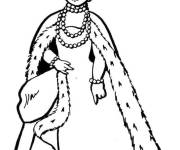 Coloriage Image d'une reine &acirc;g&eacute;e