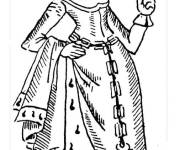 Coloriage Image d'une reine fran&ccedil;aise