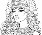 Coloriage Image de La reine Cl&eacute;op&acirc;tre adulte