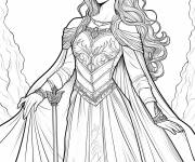 Coloriage Image de la reine Gueni&egrave;vre