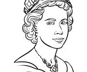 Coloriage La jeune reine Elizabeth