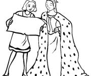 Coloriage La lettre de la reine