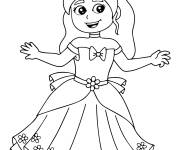 Coloriage La petite reine sen tt heureuse