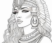 Coloriage La reine Cl&eacute;op&acirc;tre &agrave; colorier
