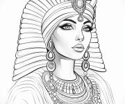 Coloriage La reine Cl&eacute;op&acirc;tre aux beaux yeux