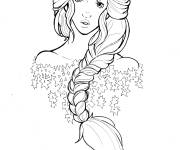 Coloriage La Reine des Neiges pour adultes