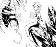 Coloriage La reine du monde d'anime