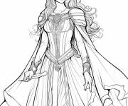 Coloriage La reine Gueni&egrave;vre en ligne
