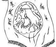 Coloriage Le manuscrit de la reine Esthe