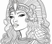 Coloriage Le regard &eacute;l&eacute;gant de la reine Cl&eacute;op&acirc;tre