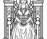 Coloriage Le trone magestique de la reine