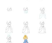 Coloriage Le&ccedil;on de dessin de la reine pour enfants