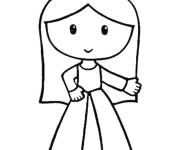 Coloriage Mini reine de bande anim&eacute;e