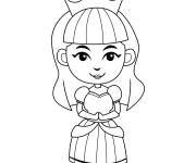 Coloriage Page de coloriage d'une petite reine