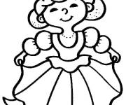 Coloriage Petite reine qui aime danser