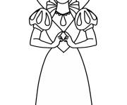 Coloriage et dessins gratuit Portrait d'une reine au crayon facile à imprimer