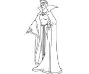 Coloriage Portrait de la m&eacute;chante reine