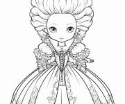 Coloriage Poup&eacute;e de la reine &Eacute;lisabeth I