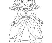 Coloriage Poup&eacute;e de reine