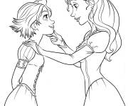 Coloriage Queen Arianna avec raiponce