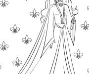 Coloriage Reine &agrave; motif