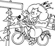 Coloriage Reine &agrave; v&eacute;lo