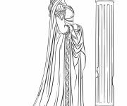 Coloriage Reine antique