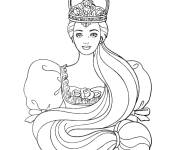 Coloriage Reine Barbie