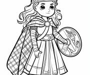 Coloriage Reine Boudica de cartoon