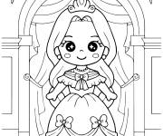 Coloriage Reine chibi
