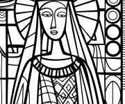 Coloriage Reine chr&eacute;tienne