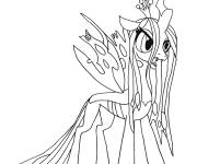 Coloriage Reine Chrysalis Poney