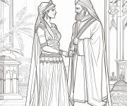 Coloriage Reine d'Arabie