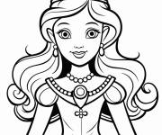 Coloriage Reine de bon coeur