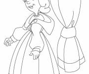 Coloriage Reine de cartoon facile
