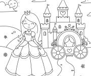 Coloriage Reine de cendrillon
