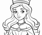 Coloriage Reine de contes de f&eacute;es