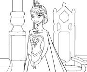 Coloriage Reine de Disney facile