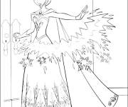 Coloriage Reine de Disney se sent triste