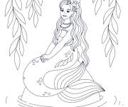 Coloriage Reine de la mer