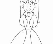 Coloriage et dessins gratuit Reine dessin&eacute; &agrave; la main à imprimer