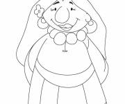 Coloriage Reine dr&ocirc;le