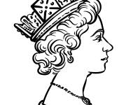 Coloriage Reine Elizabeth d'Angleterre  