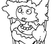 Coloriage Reine en caricature