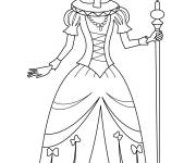 Coloriage Reine en trait