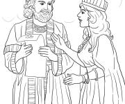 Coloriage Reine Esther et Mardoch&eacute;e