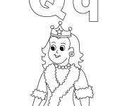 Coloriage Reine et la Queen en anglais